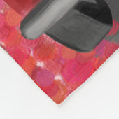 シーズー(犬)TZUドッグカーとハートバレンタイン フリースブランケット (角)