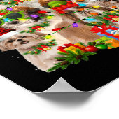 シーズー(犬)TZUドッグクリスマスツリー ポスター (角)