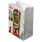 シーズー（犬）Tzuドッグクリスマス ミディアムペーパーバッグ (裏面アングル)