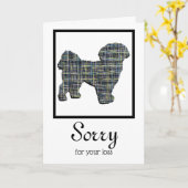 シーズー(犬)TZUドッグシルエットペット同情カード カード (黄色い花)