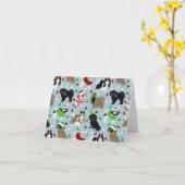 シーズー(犬)TZUドッグスクリスマスカード カード (黄色い花)