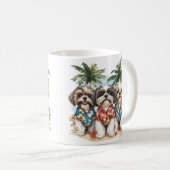 シーズー（犬）TZUドッグハワイアンシャツ コーヒーマグカップ (正面右)