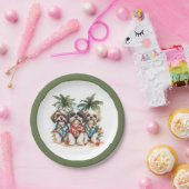 シーズー（犬）TZUドッグハワイアンシャツ ペーパープレート (パーティー)