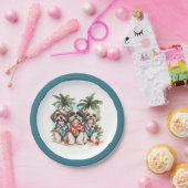 シーズー（犬）TZUドッグハワイアンシャツ ペーパープレート (パーティー)