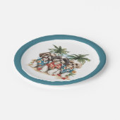 シーズー（犬）TZUドッグハワイアンシャツ ペーパープレート (アングル)