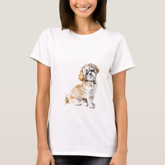 シーズー（犬）TZUドッグTシャツ Tシャツ (正面)