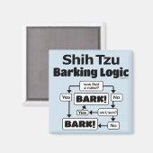 シーズー（犬）Tzuバーキング論理 マグネット (正面/裏面)