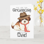 シーズー（犬）Tzuパパ カード (黄色い花)