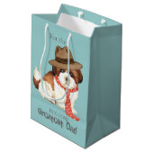 シーズー（犬）Tzuパパ ミディアムペーパーバッグ (裏面アングル)