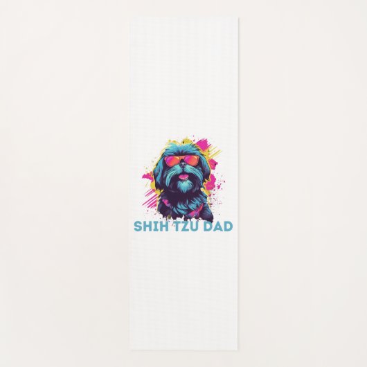 シーズー（犬）Tzuパパ ヨガマット (正面)