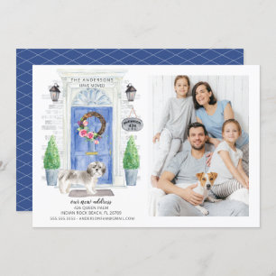 シーズー（犬）tzuフロントドアの写真移動アナウンス 招待状