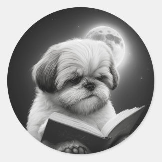 シーズー（犬）Tzuブック読ズ ラウンドシール