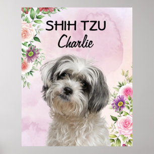 シーズー(犬)Tzuポスパーソナライズされたター ポスター