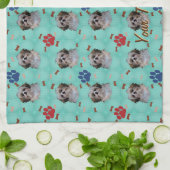 シーズー（犬）Tzuポートレート キッチンタオル (折り畳み)