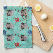 シーズー（犬）Tzuポートレート キッチンタオル (四つ折り)