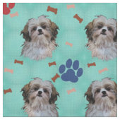 シーズー（犬）Tzuポートレート ファブリック (クローズアップ)