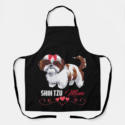 シーズー(犬)Tzuママかわいいシーズー(犬)Tzuドッグママ エプロン (正面)