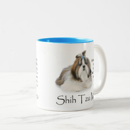 シーズー(犬)Tzuマママママグ ツートーンマグカップ (正面右)