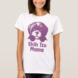 シーズー(犬)Tzuママ、シーズー(犬)Tzuドッグ恋人 Tシャツ
