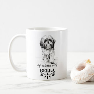 シーズー(犬)Tzuライフは犬の名前でカスタムより良い コーヒーマグカップ