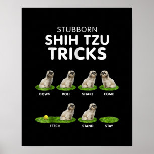 シーズー(犬)Tzuラバー おもしろいシーズー(犬)Tzuトリックドッグラ ポスター