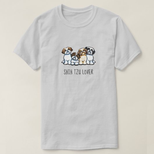 シーズー（犬）Tzuラパーソナライズされたバー Tシャツ (デザイン正面)