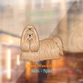 シーズー(犬)tzuロングヘアードッグ漫画イラストレーション ウィンドウサイン (シート2)