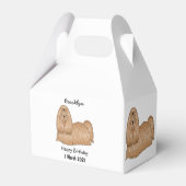 シーズー（犬）tzuロングヘアードッグ漫画イラストレーション フェイバーボックス (裏面サイド)