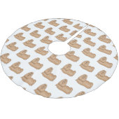 シーズー（犬）tzuロングヘアードッグ漫画イラストレーション ブラッシュドポリエステルツリースカート (アングル)