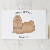 シーズー（犬）tzuロングヘアードッグ漫画イラストレーション ペーパーパッド (インサイチュ)