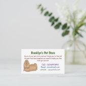 シーズー（犬）tzuロングヘアードッグ漫画イラストレーション 名刺 (スタンド正面)