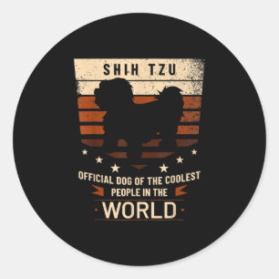 シーズー(犬)Tzu世界クール人の公式犬 ラウンドシール