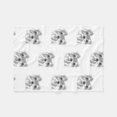 シーズー（犬）Tzu写真フリースブランケット フリースブランケット (正面(横))