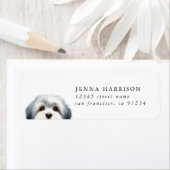 シーズー(犬)Tzu差出人住所ラベル ラベル (インサイチュ)