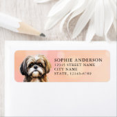 シーズー（犬）Tzu差出人住所ラベル ラベル (インサイチュ)