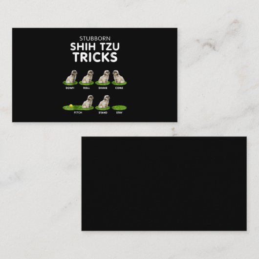 シーズー(犬)Tzu恋人 |シーズー(犬)おもしろいTzuトリックドッグの愛 エンクロージャーカード (正面/裏面)