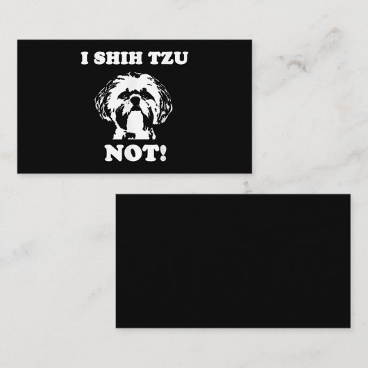 シーズー(犬)Tzu恋人 | Iシーズー(犬)Tzu Notおもしろい犬 エンクロージャーカード (正面/裏面)