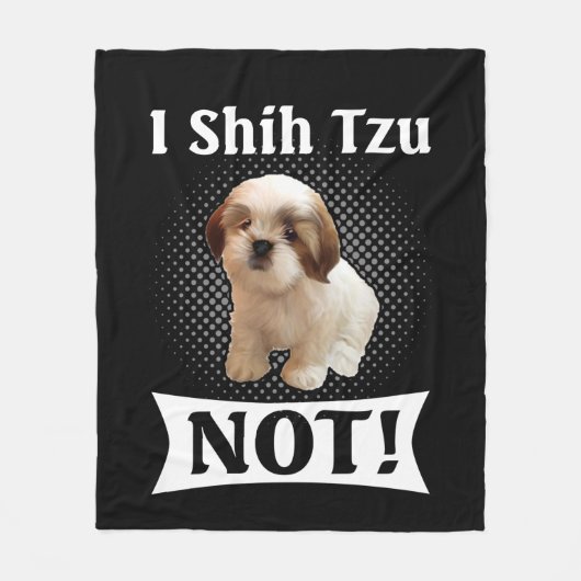 シーズー(犬)Tzu愛かわいいおもしろいシーズー(犬)Tzu フリースブランケット (正面)