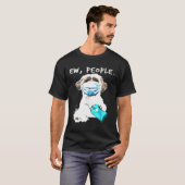 シーズー（犬）Tzu新しい人々顔マスクを着て Tシャツ (正面フル)