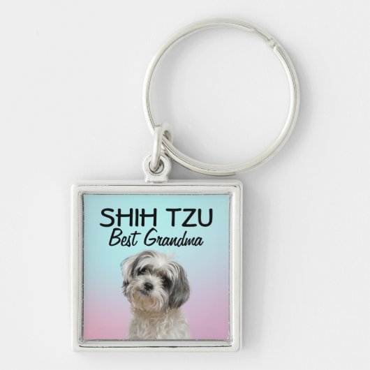 シーズー(犬)Tzu最高の祖母 キーホルダー (正面)