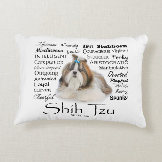 シーズー(犬)Tzu特性アクセント枕 アクセントクッション (裏面)