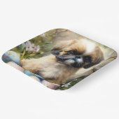 シーズー(犬)Tzu犬とイースターエッグホリデイ ペーパープレート (傾斜あり)