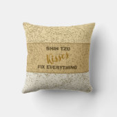 シーズー（犬）Tzu犬のキスすべてを修正 クッション (裏面)