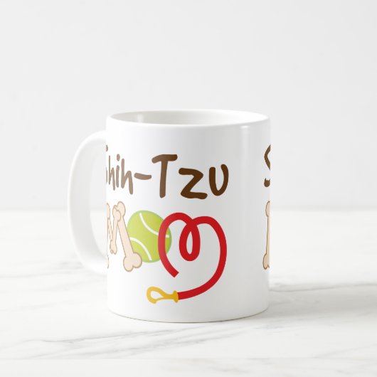 シーズー(犬)Tzu犬の品種お母さんのギフト コーヒーマグカップ (正面左)