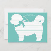 シーズー(犬)Tzu犬の子犬テディベア短い髪 サンキューカード (正面)