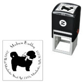 シーズー(犬)Tzu犬の子犬テディベア短い髪 セルフインキングスタンプ (インサイチュ)