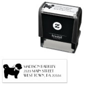 シーズー（犬）Tzu犬の子犬テディベア短い髪 セルフインキングスタンプ (インサイチュ)