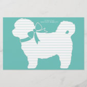 シーズー（犬）Tzu犬の子犬テディベア短い髪 便箋 (正面)