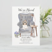 シーズー(犬)tzu犬の引っ越しました移動告知 案内状 (スタンド正面)