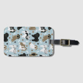 シーズー（犬）TZU犬の手と骨 ラゲッジタグ (正面横)